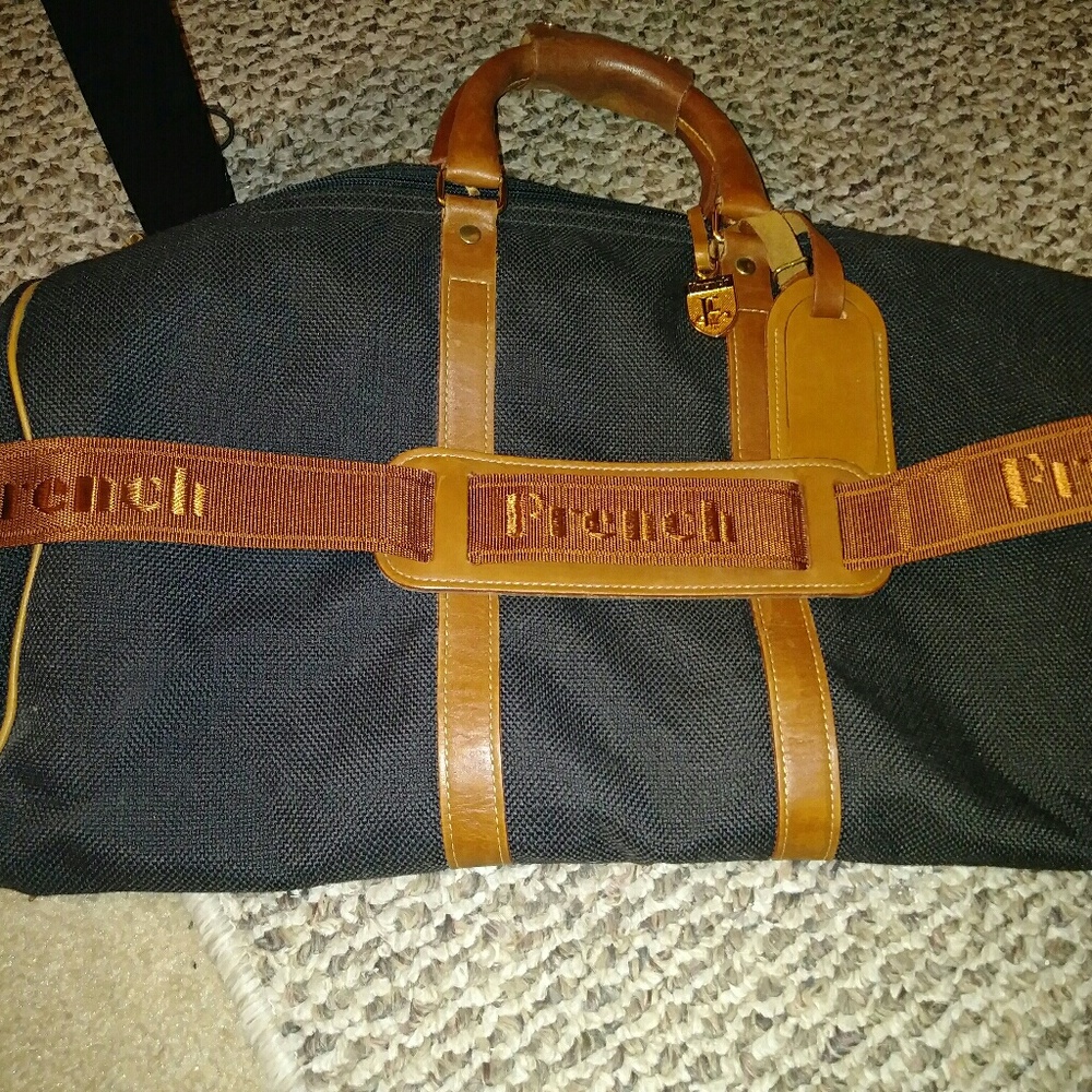 French Luggage Co. Black and Tan, travel bag